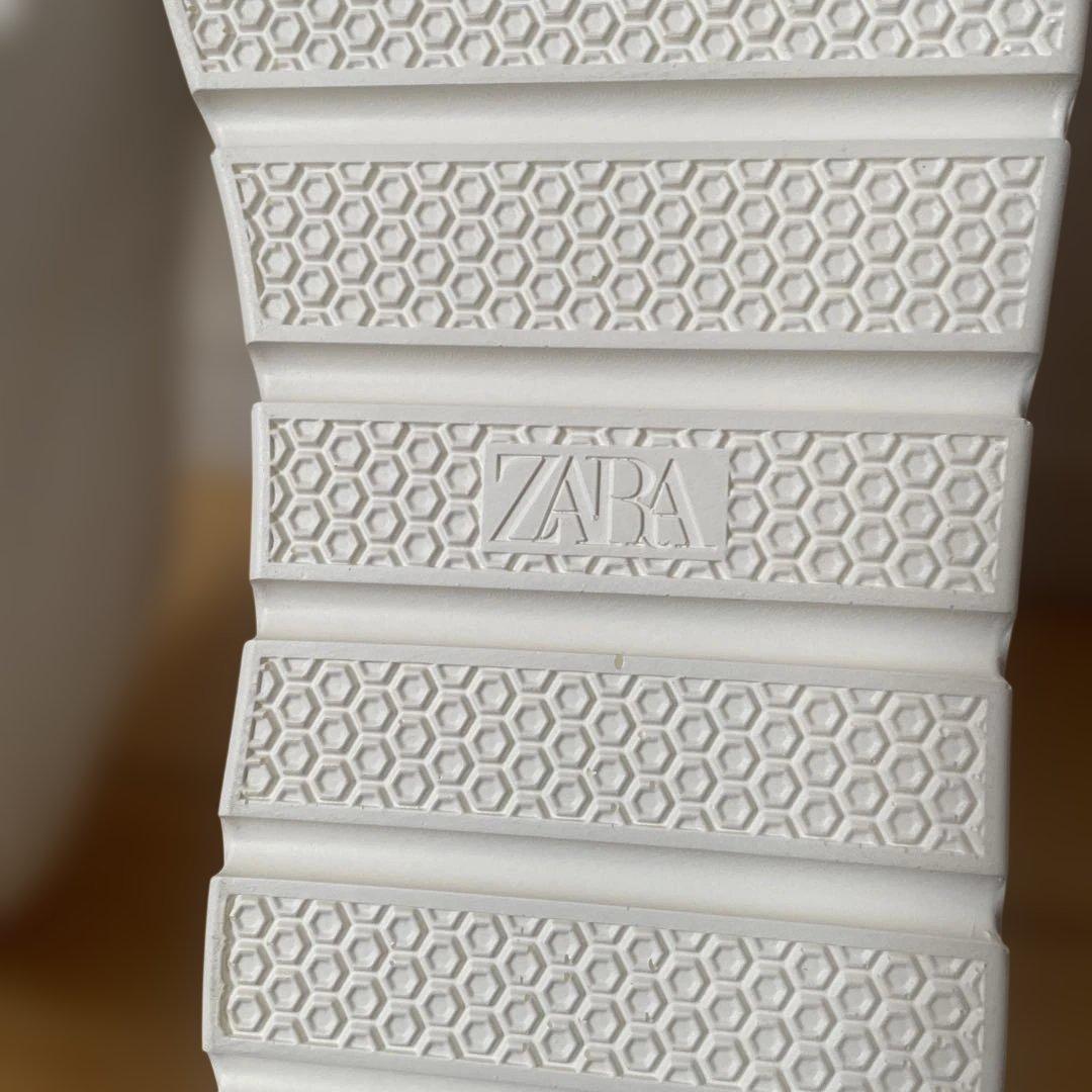 ZARA プラットフォームスニーカー ホワイト 39