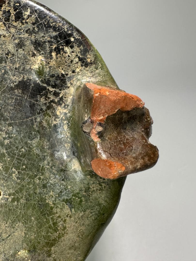 中国古代美術　東漢　漢時代　緑釉陶倉　穀倉形器　三足　出土古陶　唐物　古物保証