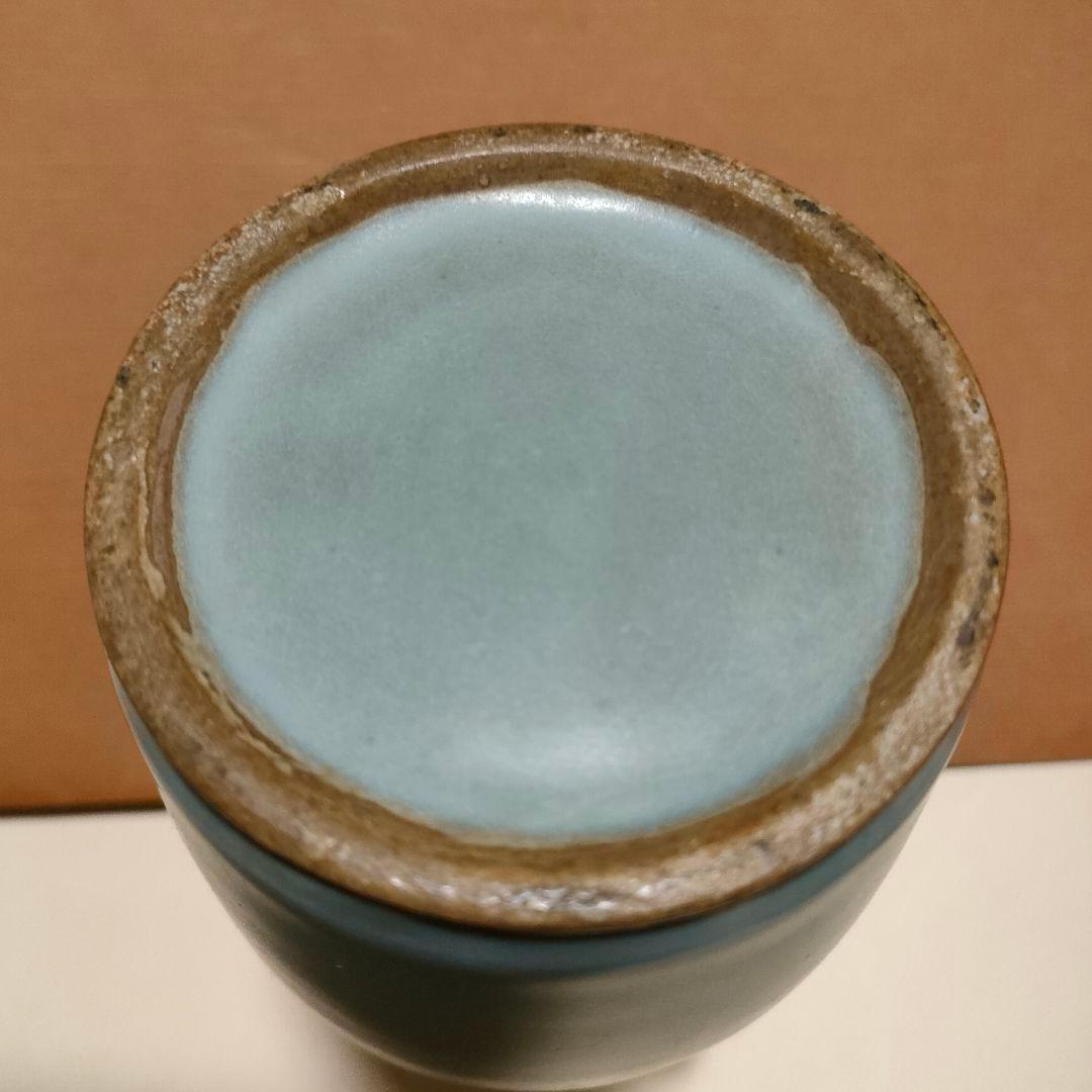 Q*t様 中国美術　月白釉　時代物　アンティーク　双耳花入　花瓶　仿汝窯　清朝