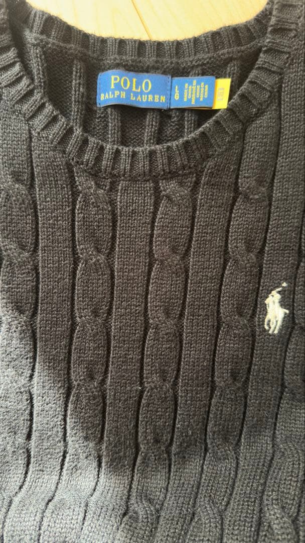 Polo Ralph Lauren ケーブルニットセーター L ブラック