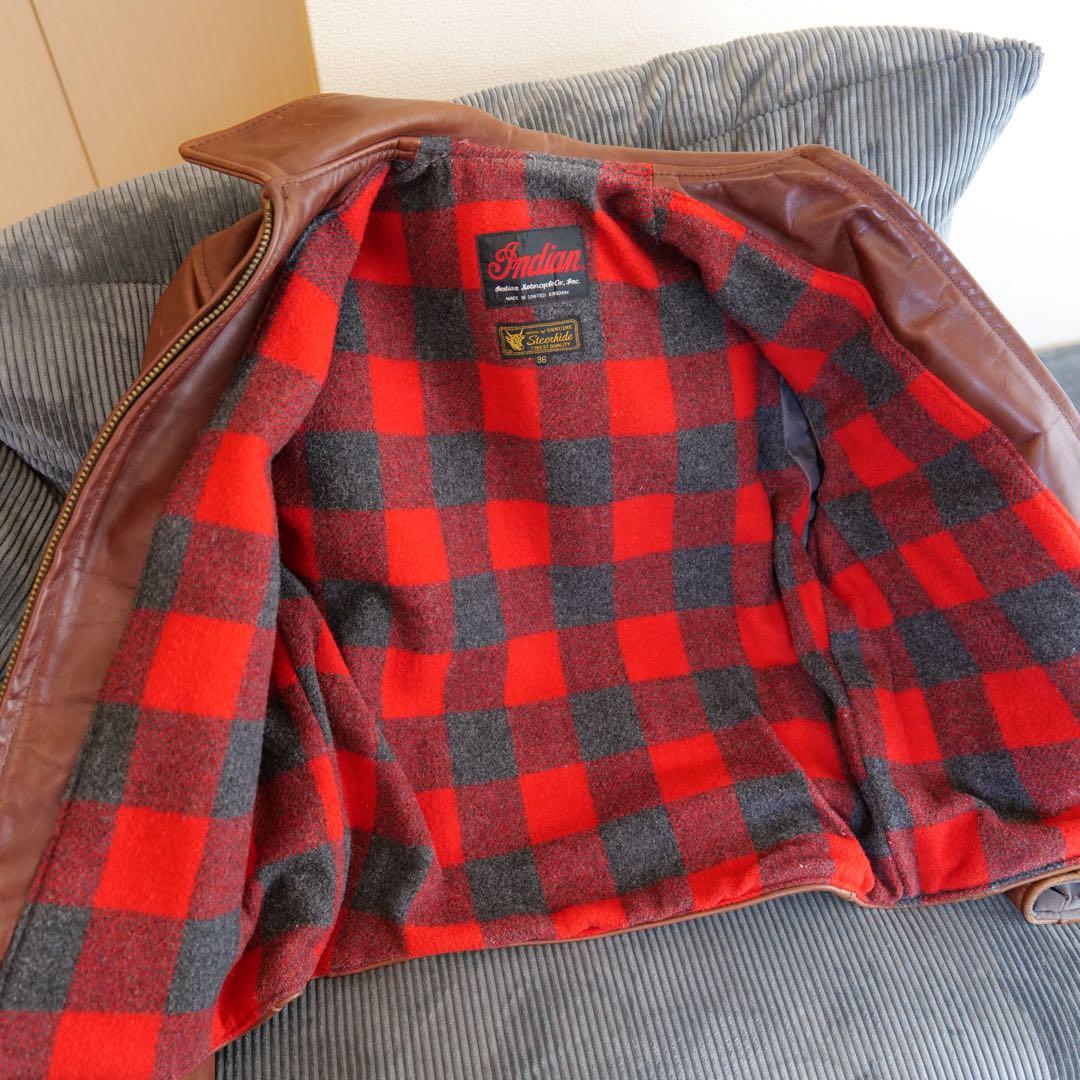 インディアン　レザージャケット　サイズ36