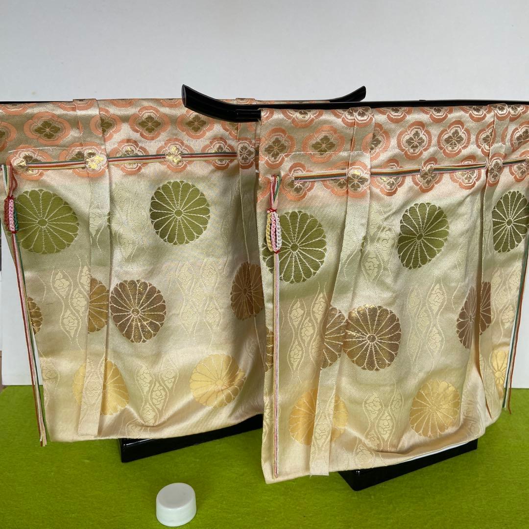 雛祭り用金色花模様飾り凡帳　西陣織