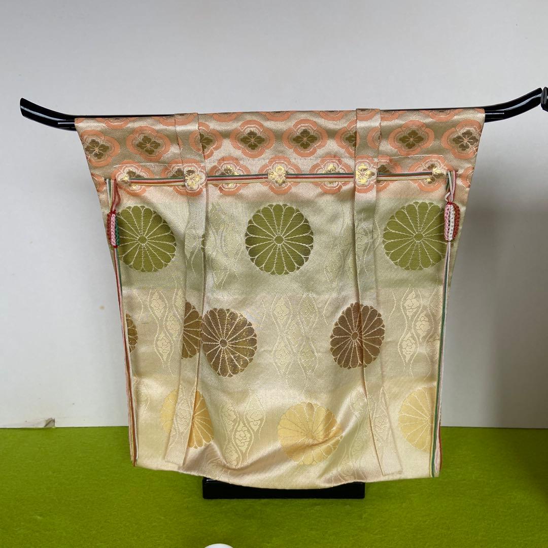 雛祭り用金色花模様飾り凡帳　西陣織