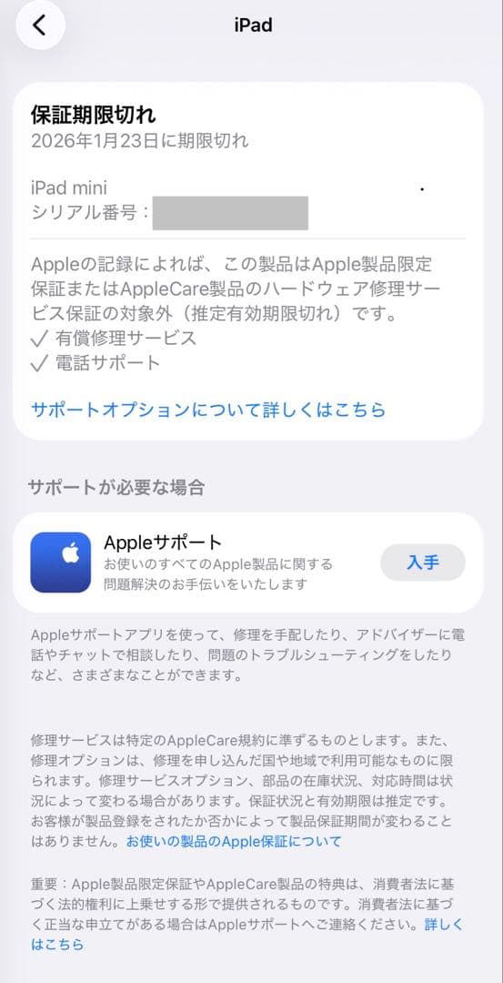 【美品/電池100%】 iPad mini 7 128GB Cellular