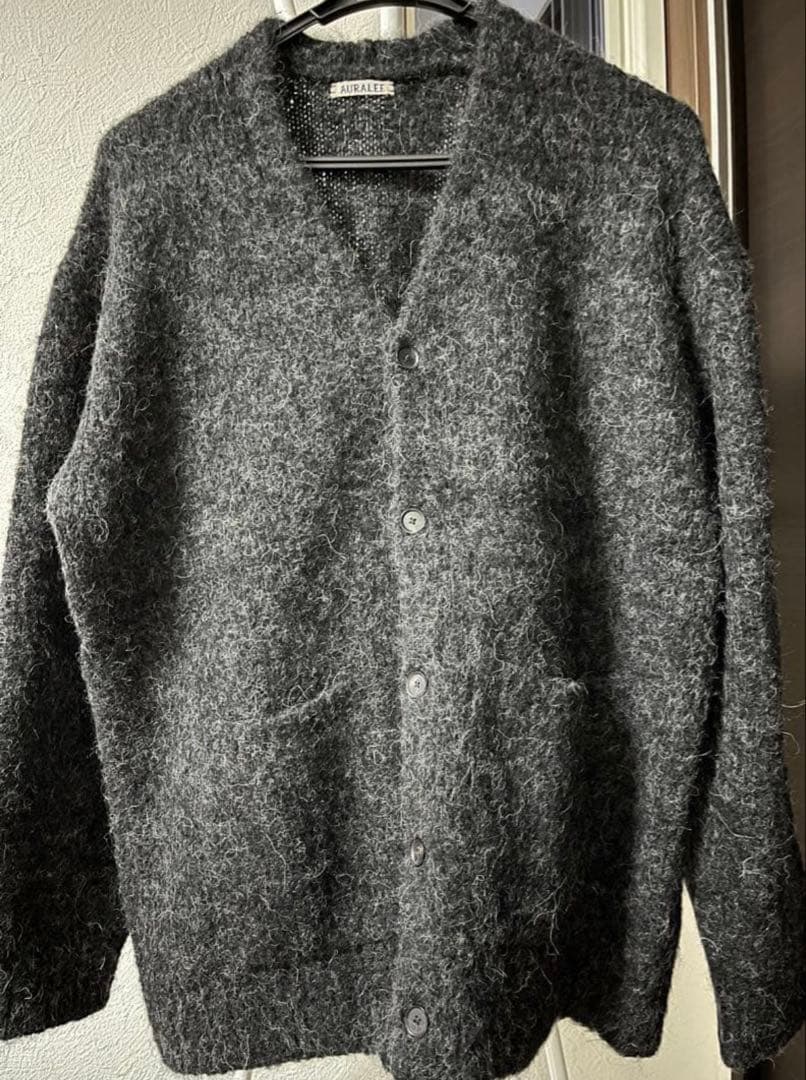 【ほぼ未使用】AURALEE アルパカ グレー カーディガン 5