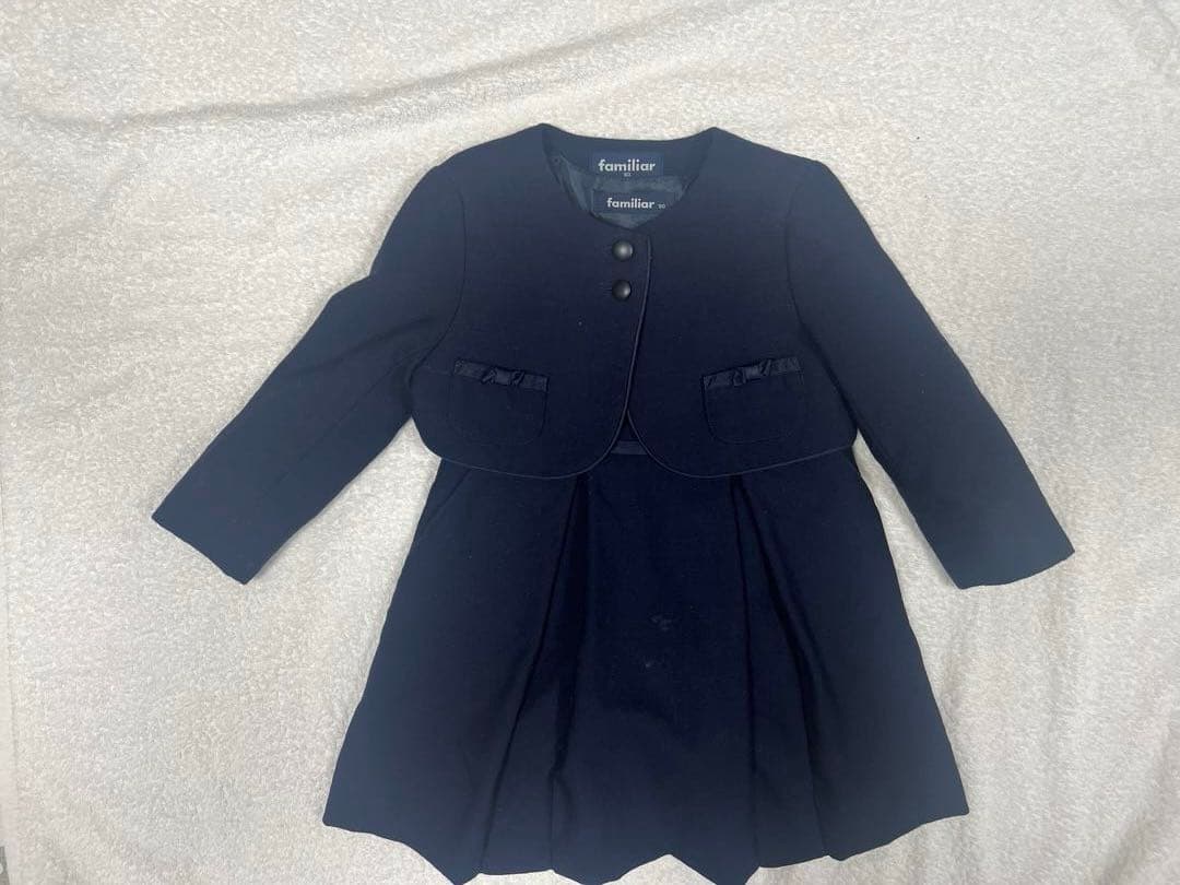 【かきふらい　】ファミリアお受験ジャンパースカートセット90