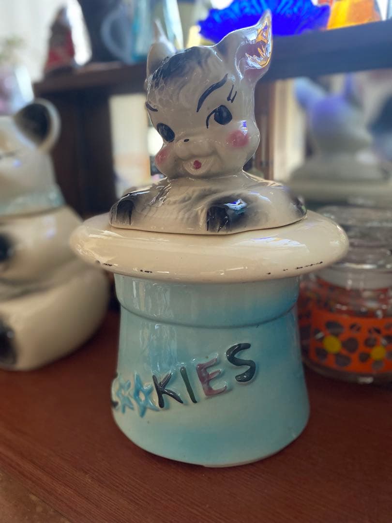 アメリカ製　クッキージャー　ヴィンテージ ウサギ　レトロ　ビスクマジック　USA