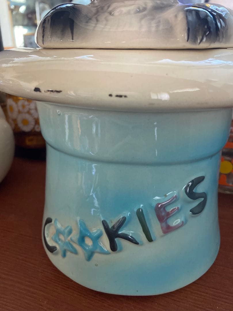 アメリカ製　クッキージャー　ヴィンテージ ウサギ　レトロ　ビスクマジック　USA