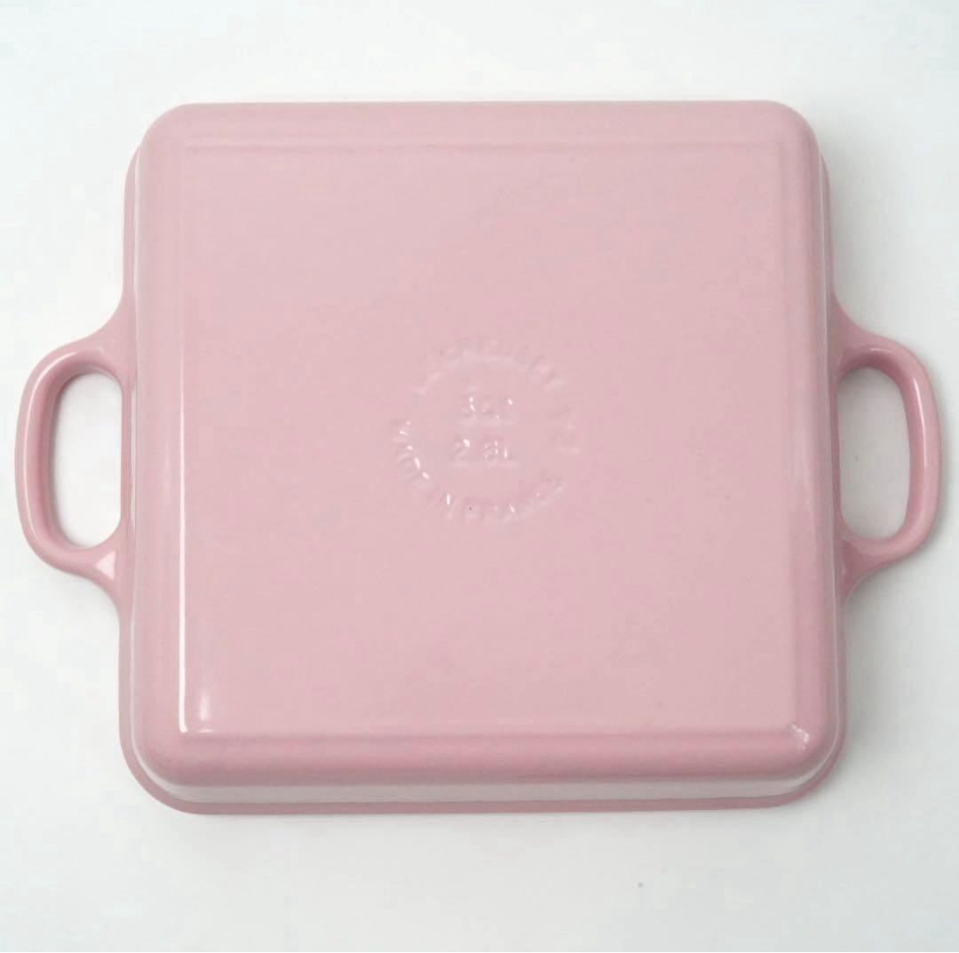 LE CREUSET　シグニチャー ココット スクエア シフォンピンク 24cm