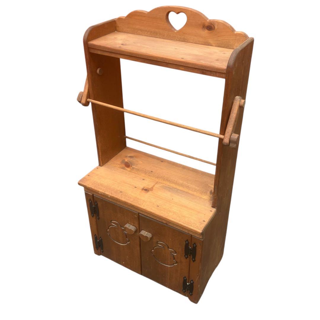 カントリー家具　ハート　棚　食器棚　飾り棚