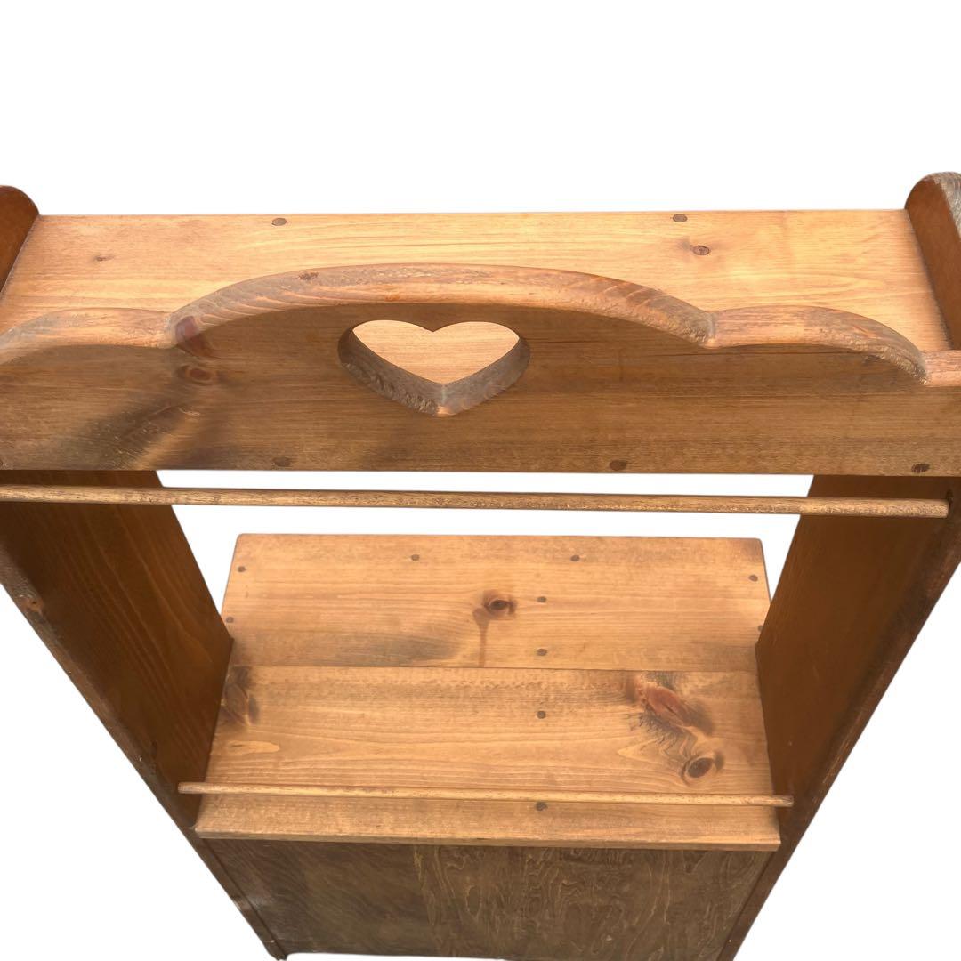 カントリー家具　ハート　棚　食器棚　飾り棚