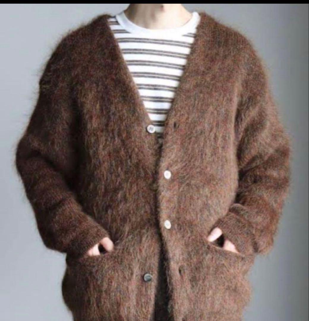 unused 22aw モヘア カーディガン ブラウン