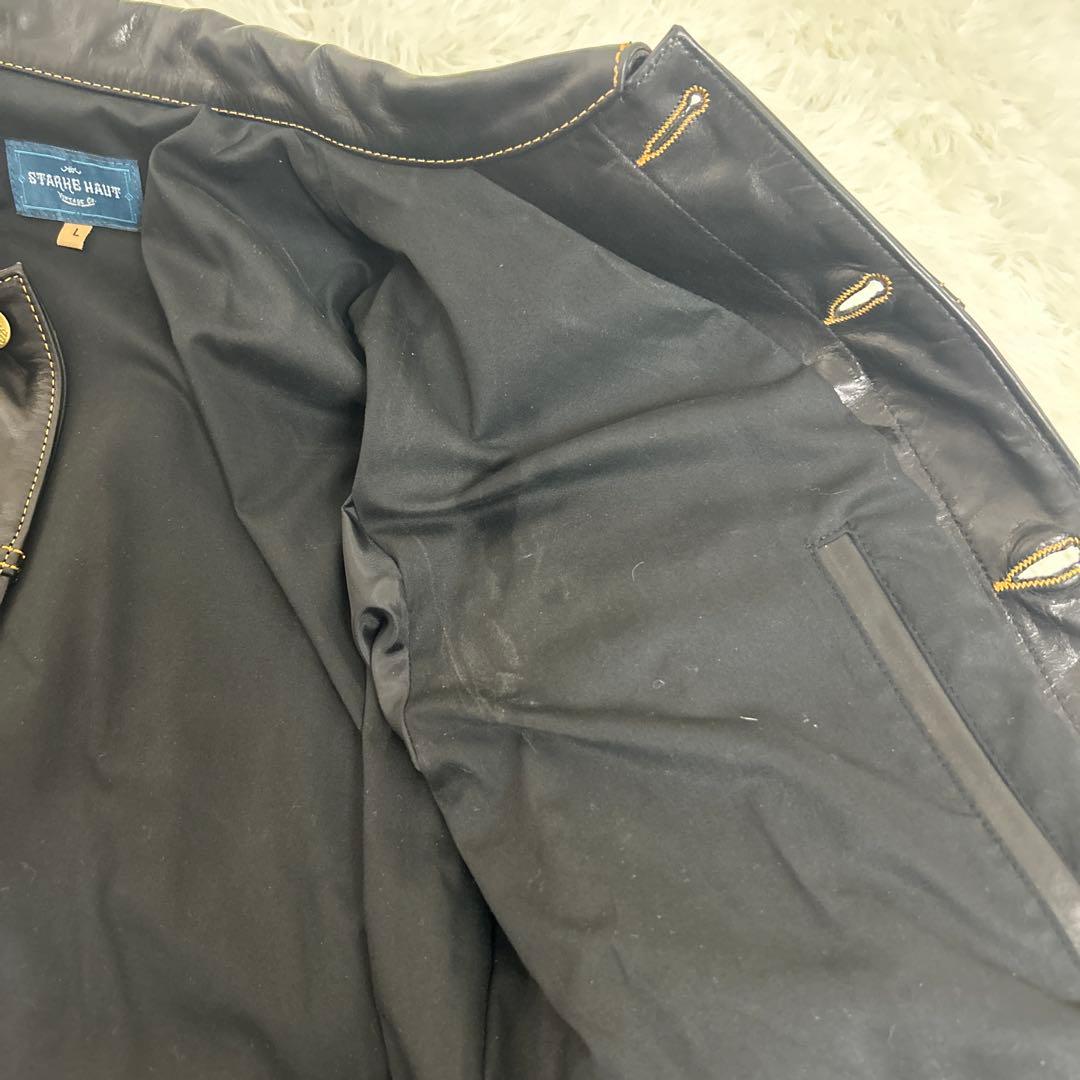 未使用級　STARKE HAUT ホースハイド レザー トラッカージャケット/L
