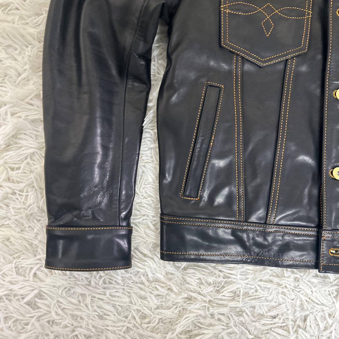 未使用級　STARKE HAUT ホースハイド レザー トラッカージャケット/L