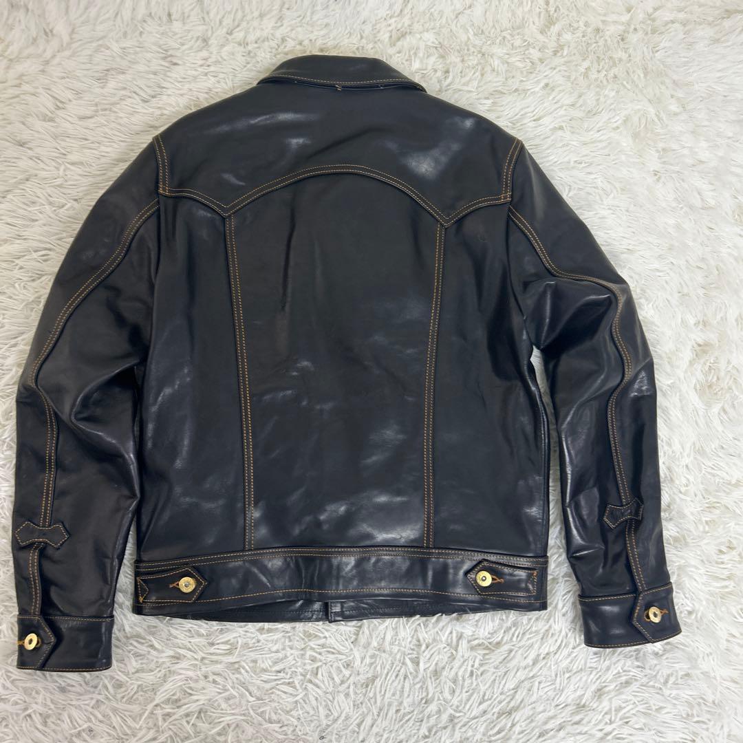 未使用級　STARKE HAUT ホースハイド レザー トラッカージャケット/L