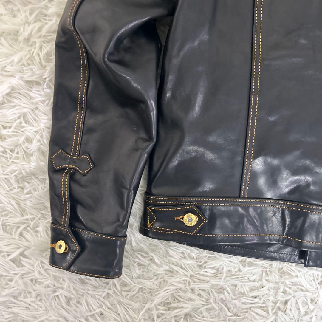 未使用級　STARKE HAUT ホースハイド レザー トラッカージャケット/L