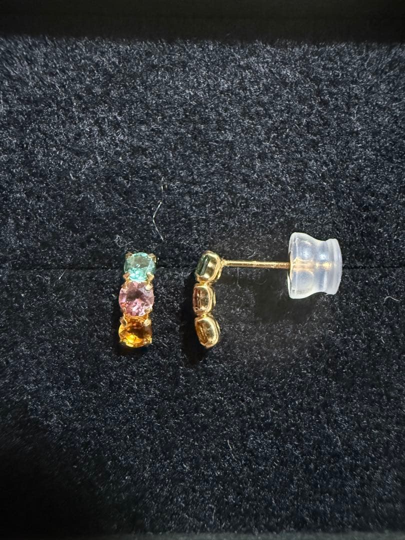 K18 パライバトルマリン ピアス