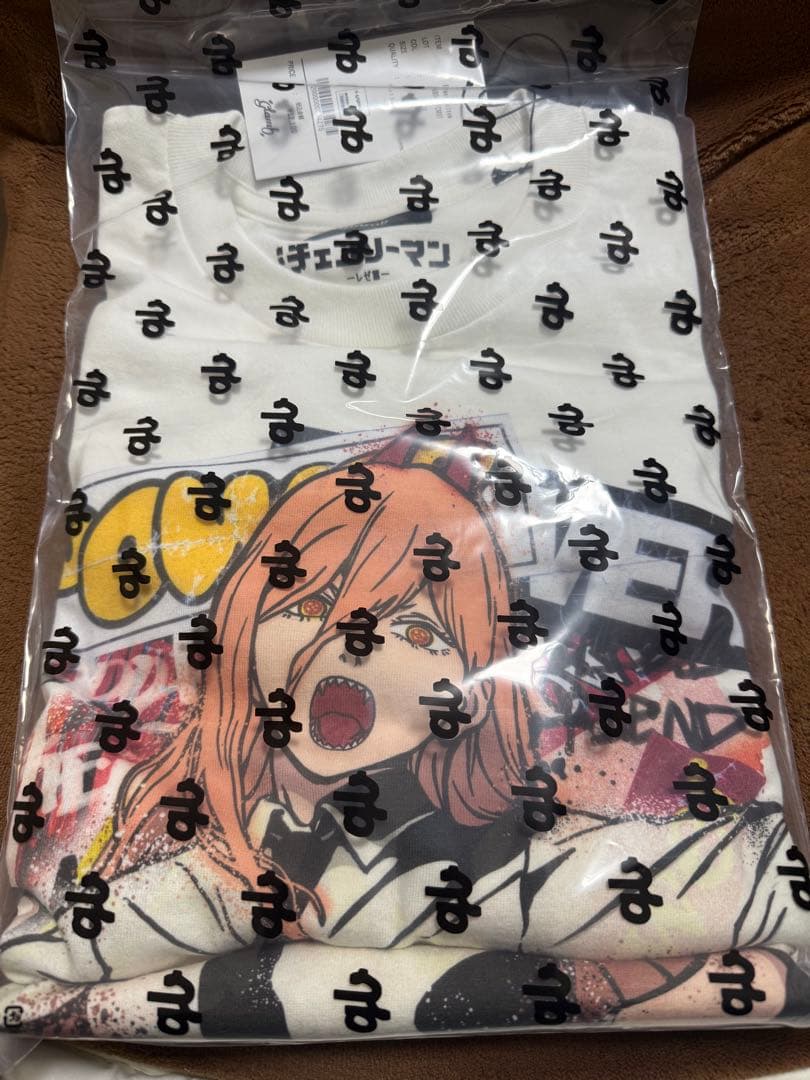 glamb チェンソーマン ホワイト ロングTシャツ Lサイズ