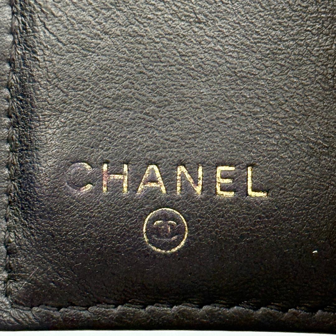 CHANEL シャネル 三つ折り財布　 スモールウォレット キャビアスキン