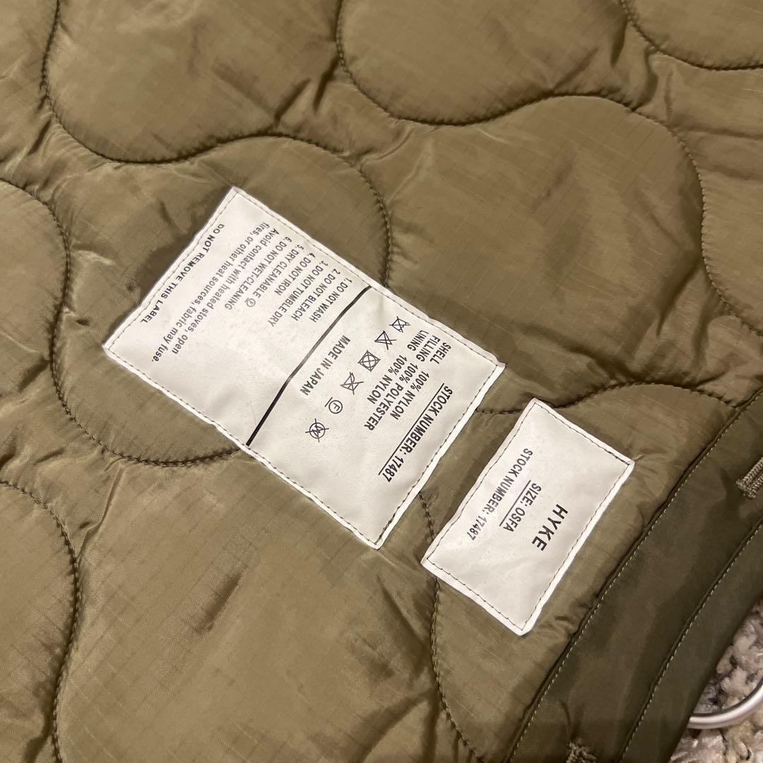 美品　HYKE キルティングダウンベスト 17487