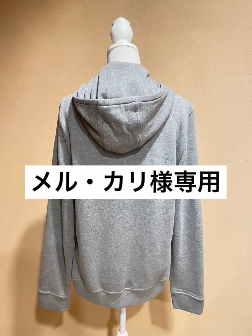 【メル・カリ】ファリエール裏起毛スウェットパーカー グレーM