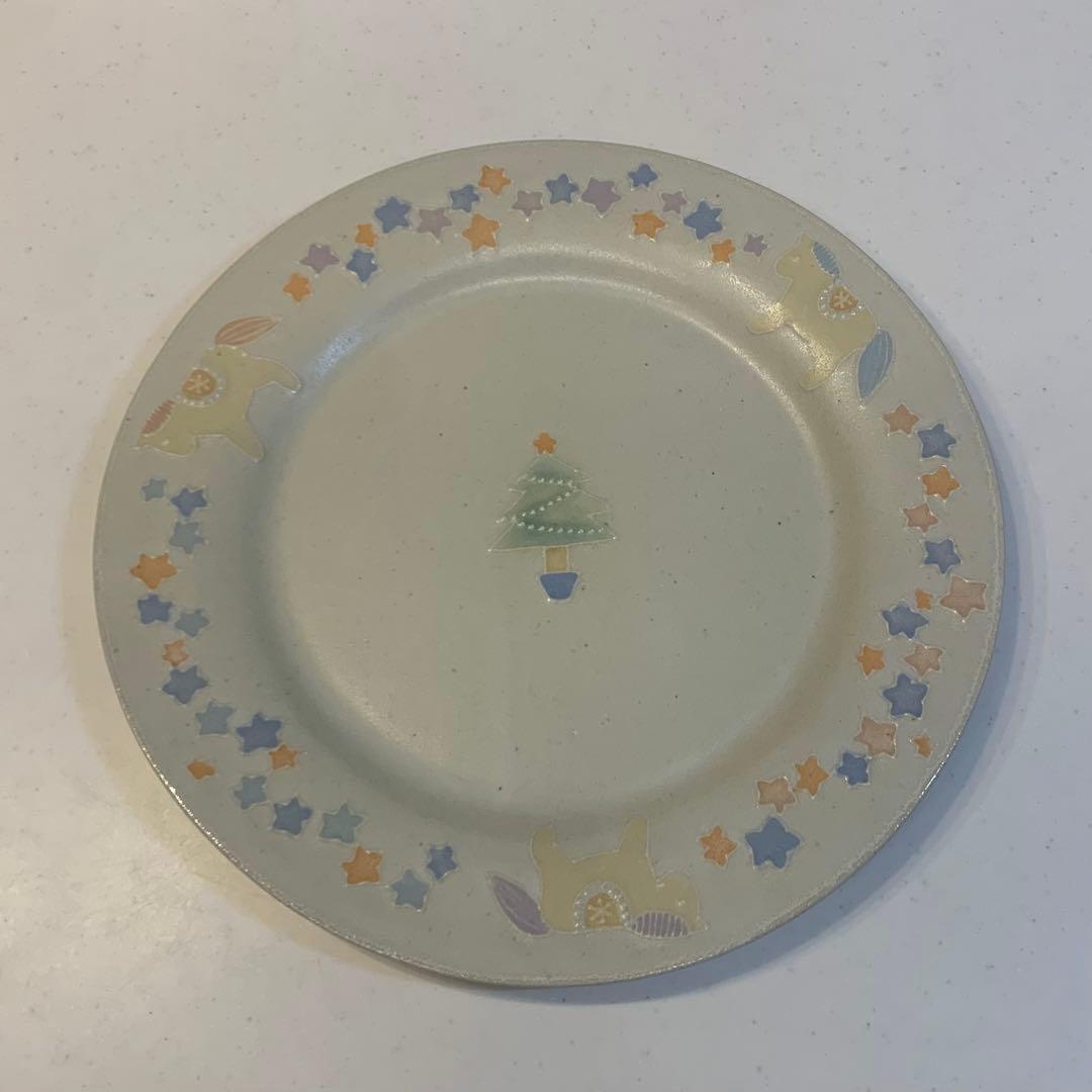 【新品未使用・値下げ】中村かりん　陶器　大皿　プレート　クリスマス