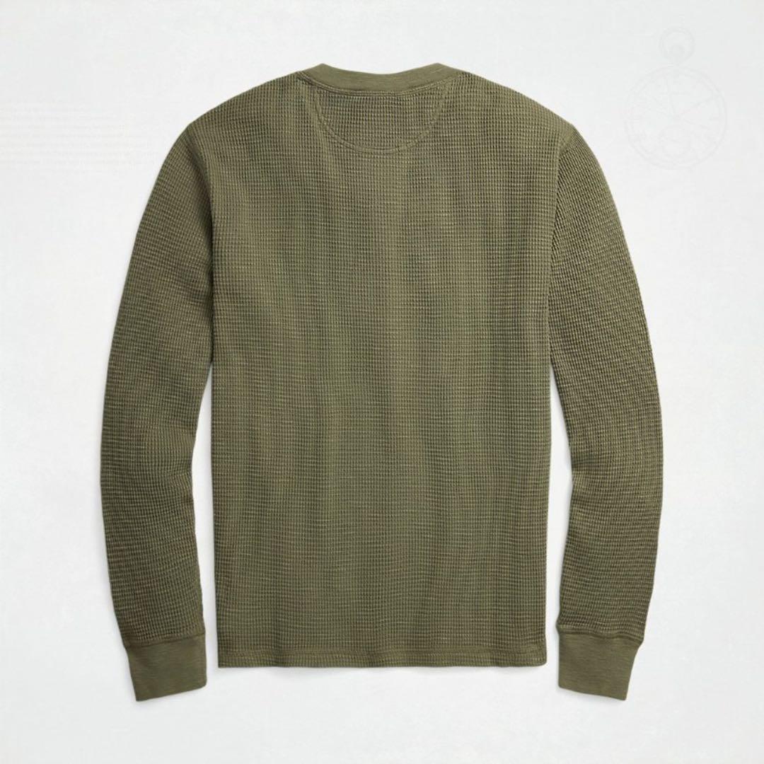 RRL ガーメントダイド ワッフルニット ヘンリーネック シャツ 《キムタク着》