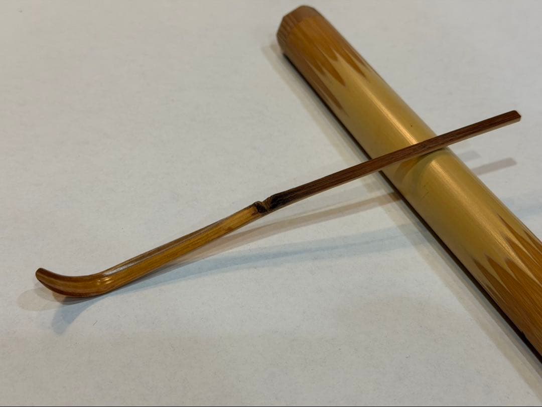 茶杓　大徳寺　黄梅印　小林太玄作　苔清水　奥田宗春下削