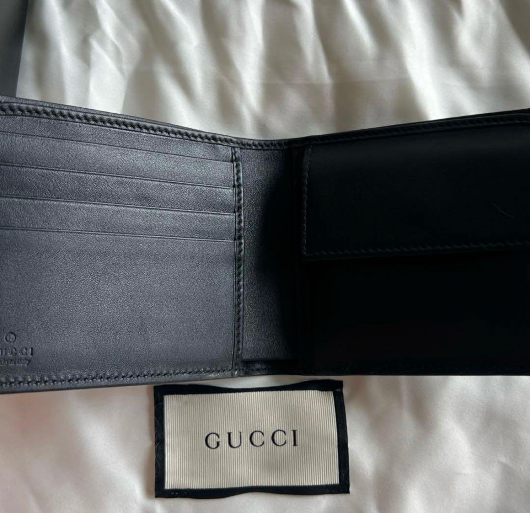 【新品未使用】 GUCCI グッチ 折りたたみ財布 二つ折り コンパクト 小銭