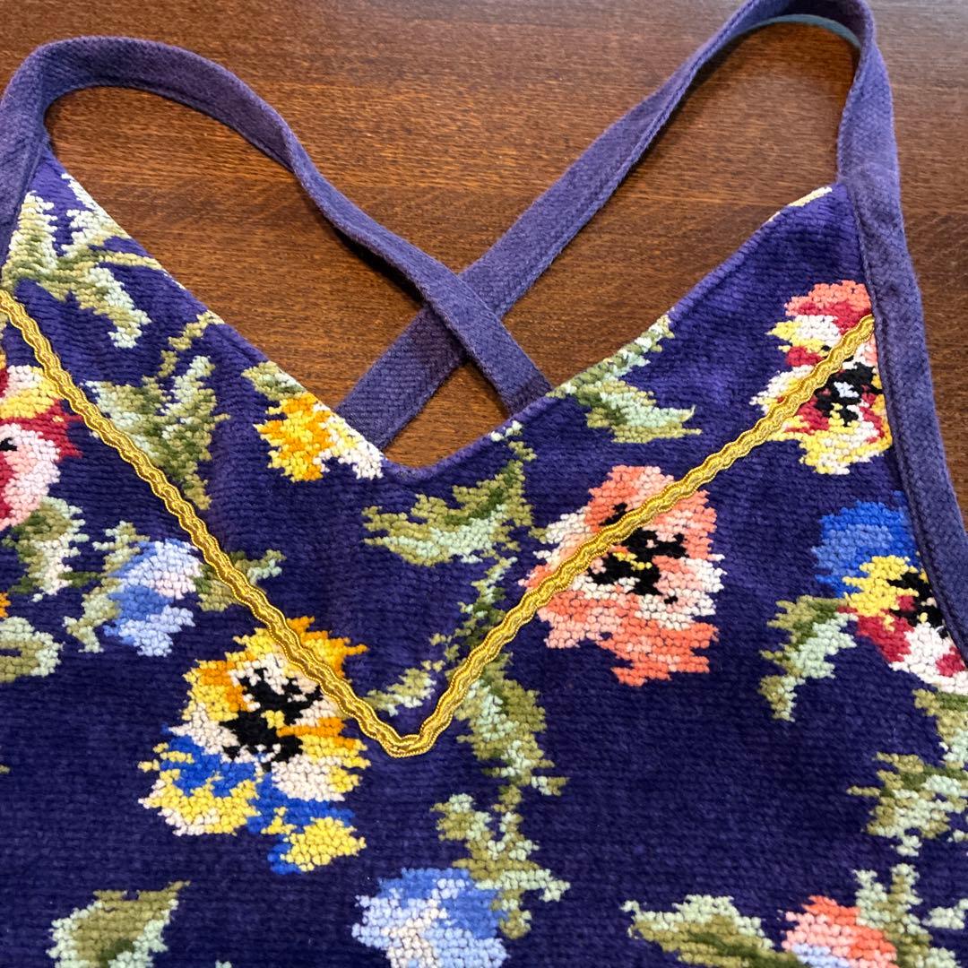 フェイラー　エプロン　ネイビー