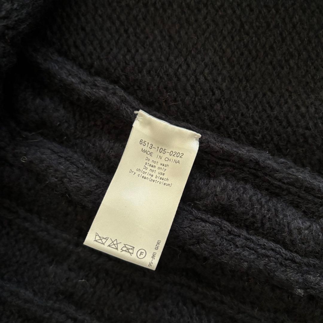 【美品】Drawerドゥロワー　ウールカシミヤニットポンチョ　ネイビー