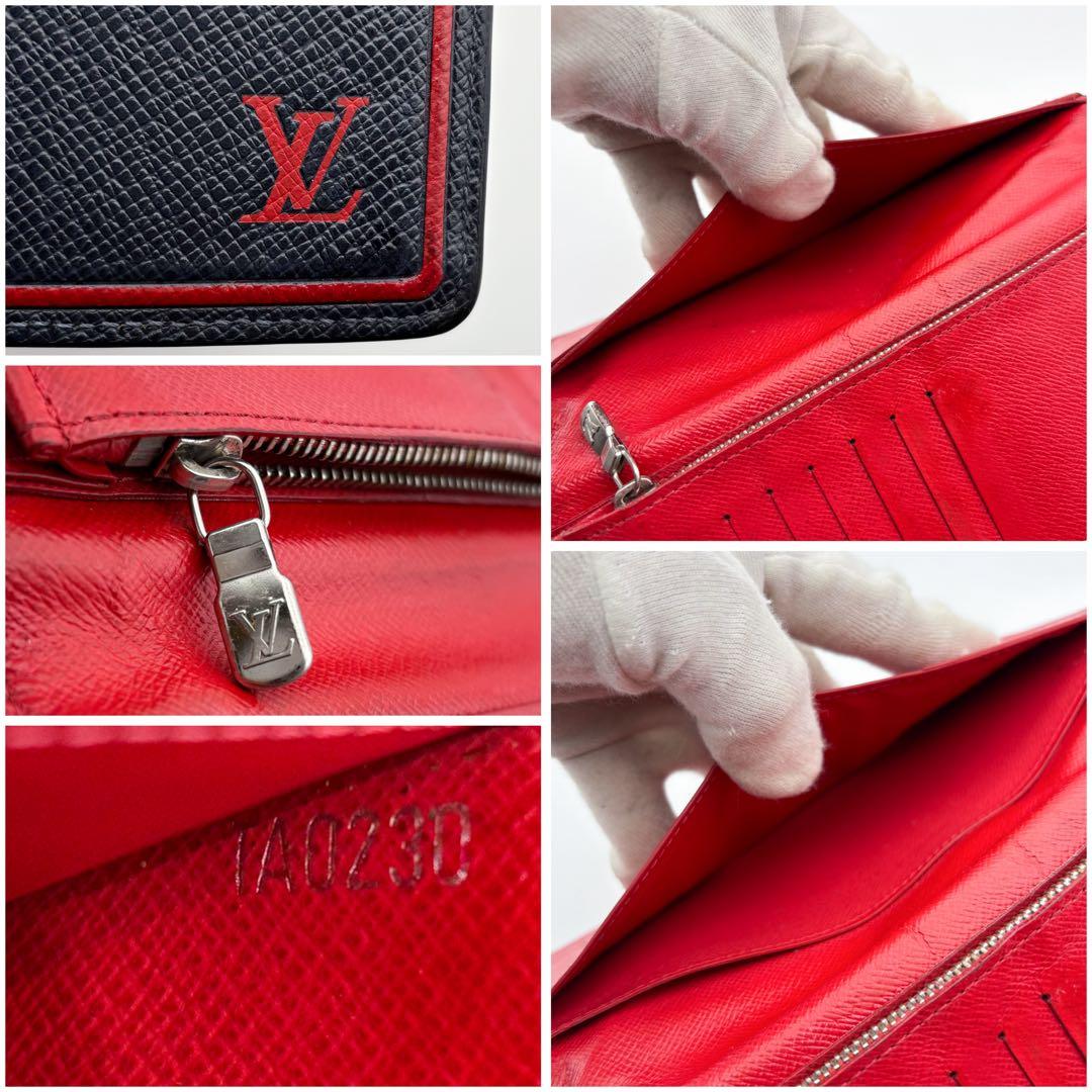 【美品】ルイヴィトン ポルトフォイユ ブラザ タイガ ブルーマリーヌ