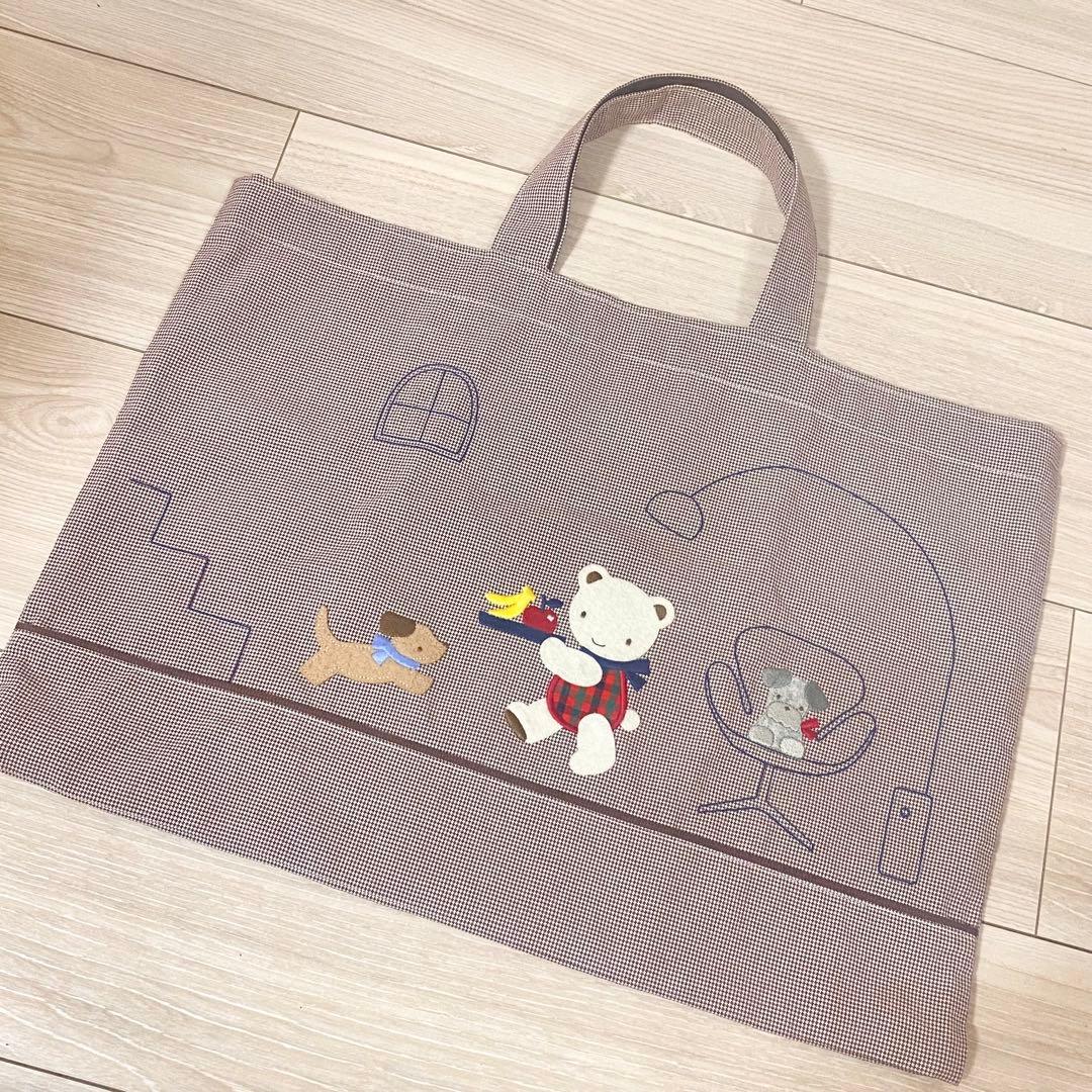 現行品　ファミリア　トートバッグ　ブラウン