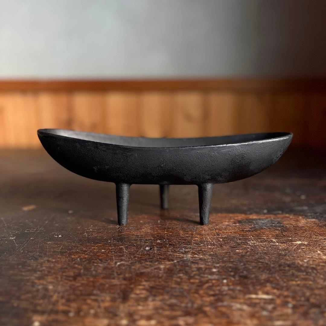 1971年【南部鉄器三つ足水盤】馬場忠寛ミッドセンチュリービンテージモダン