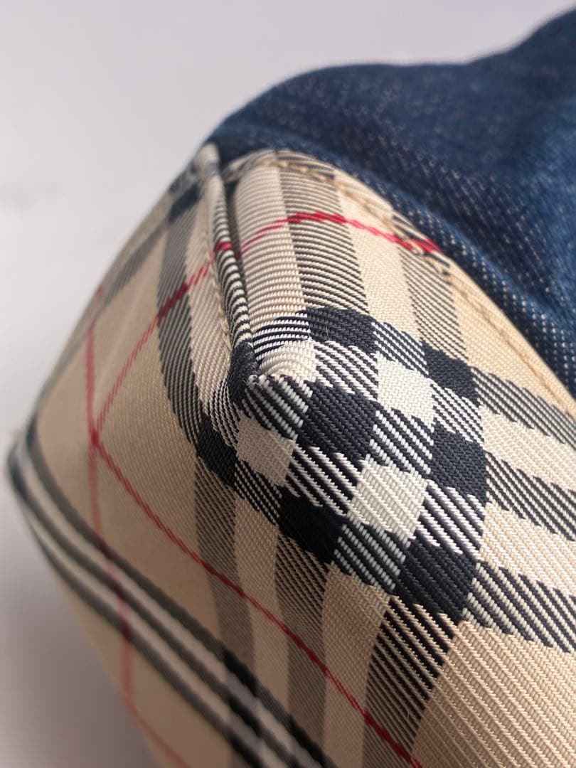 【美品】デニム×ノバチェックトートバッグ BURBERRY BLUE LABEL
