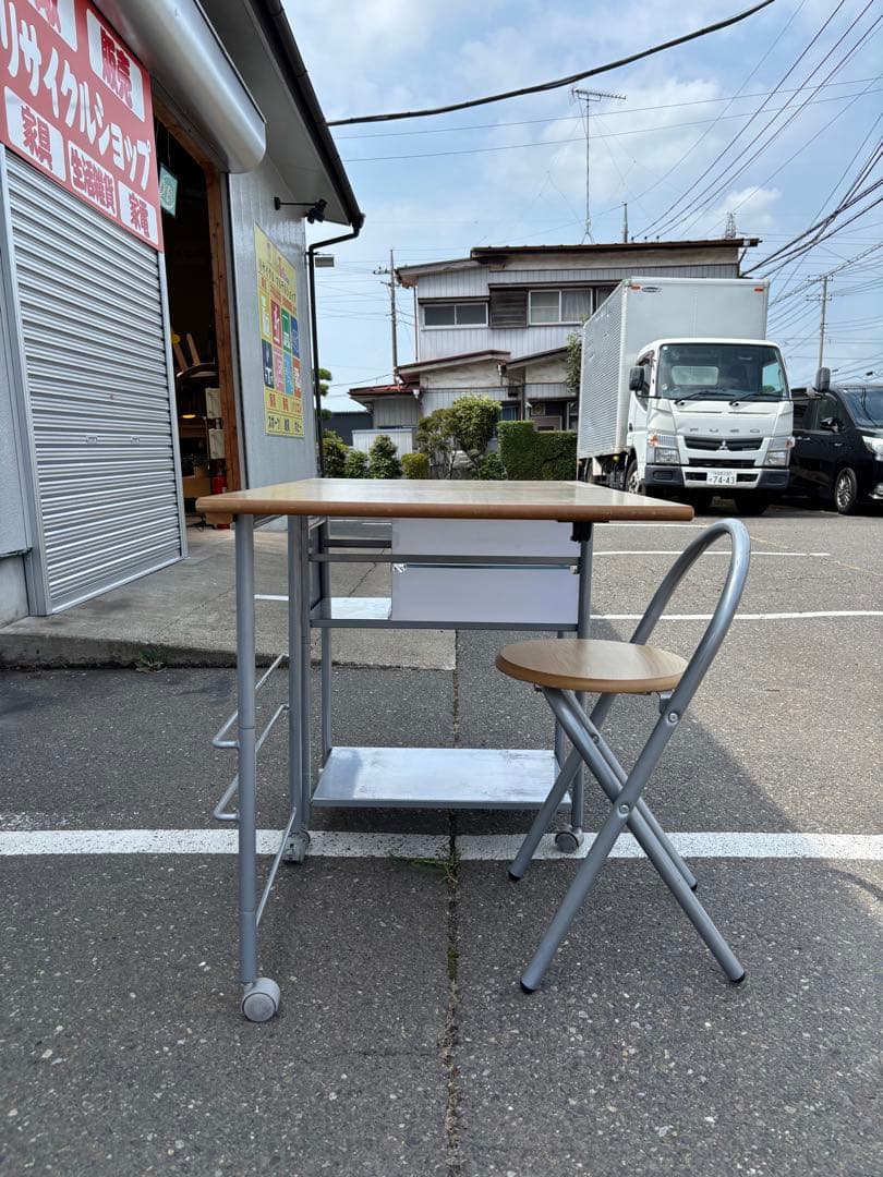 折りたたみ式デスク、チェアセット 収納できるタイプ