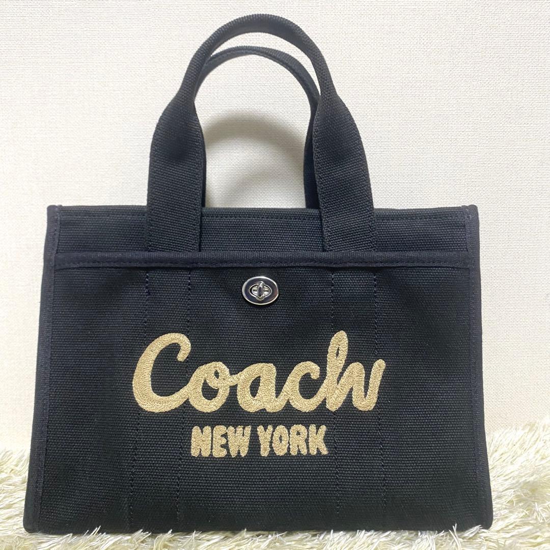 美品✨ COACH コーチ 2way カーゴトートバック キャンバス ブラック