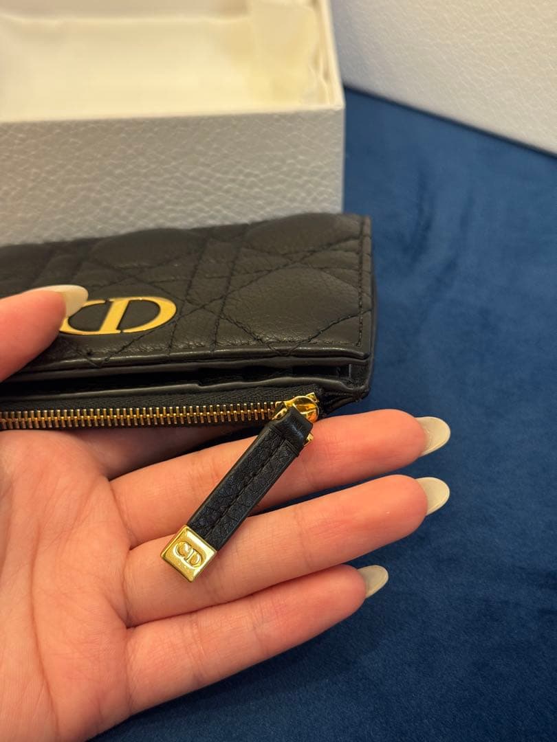 Dior ブラック キルティング 二つ折り財布 フールセット