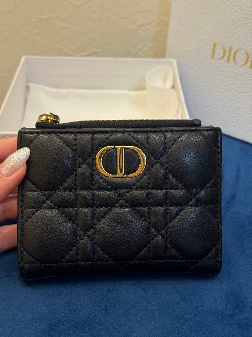 Dior ブラック キルティング 二つ折り財布 フールセット