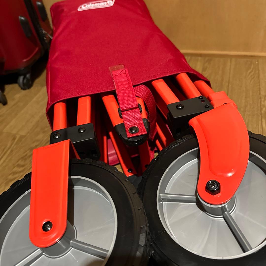 Coleman 赤いキャリーカート