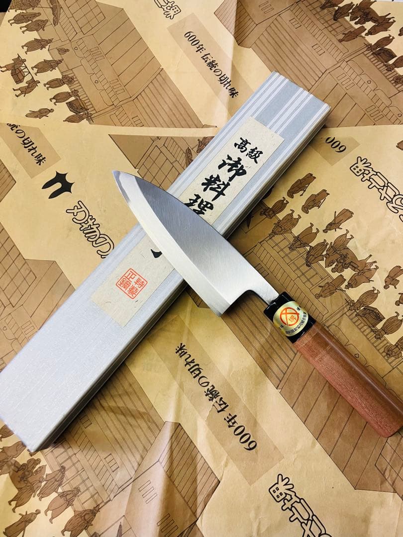 <新品>堺打刃物　左　出刃包丁　4.5寸　サウスポー　魚　カニ