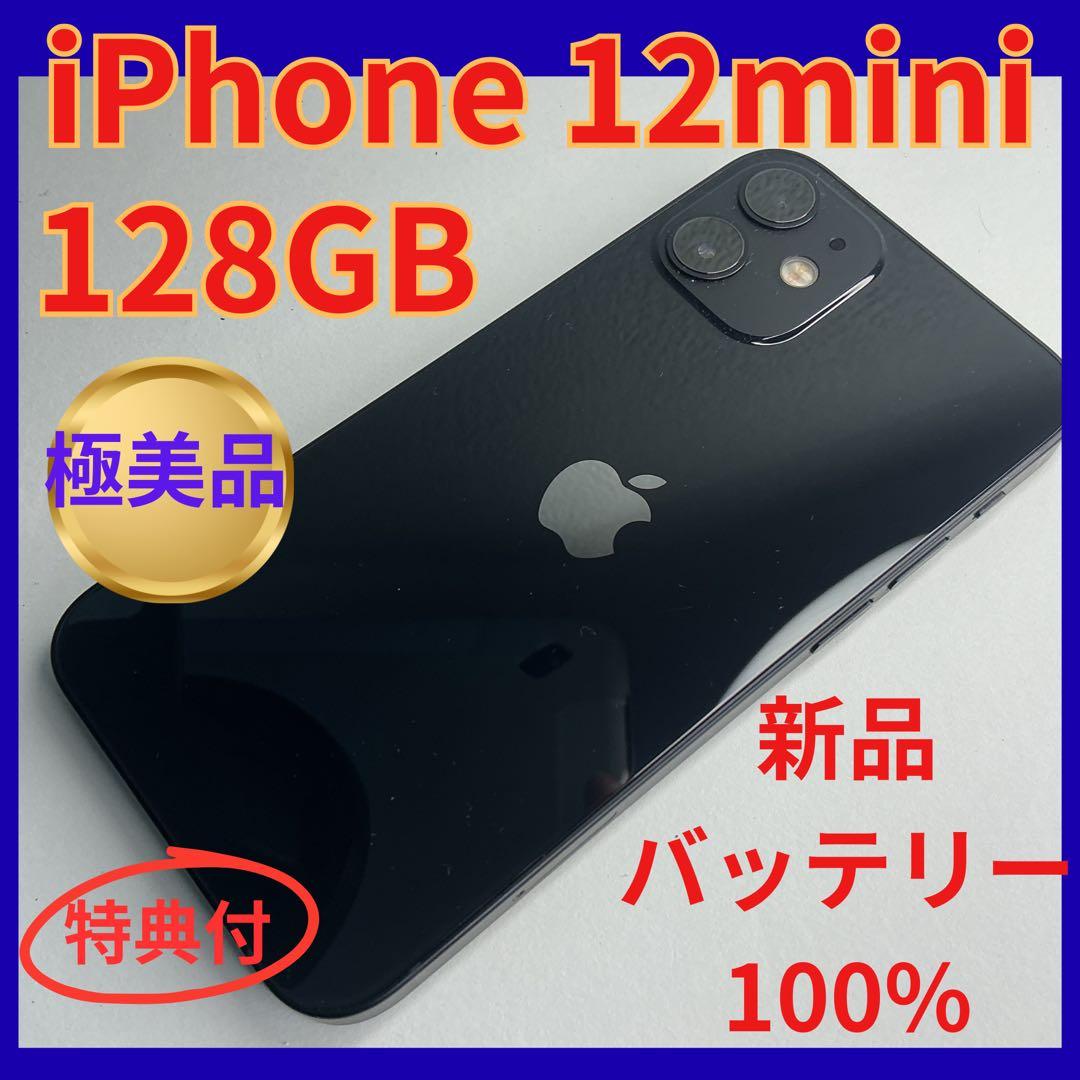 【極美品】iPhone12mini 128GB新品バッテリー＆パネルSIMフリー