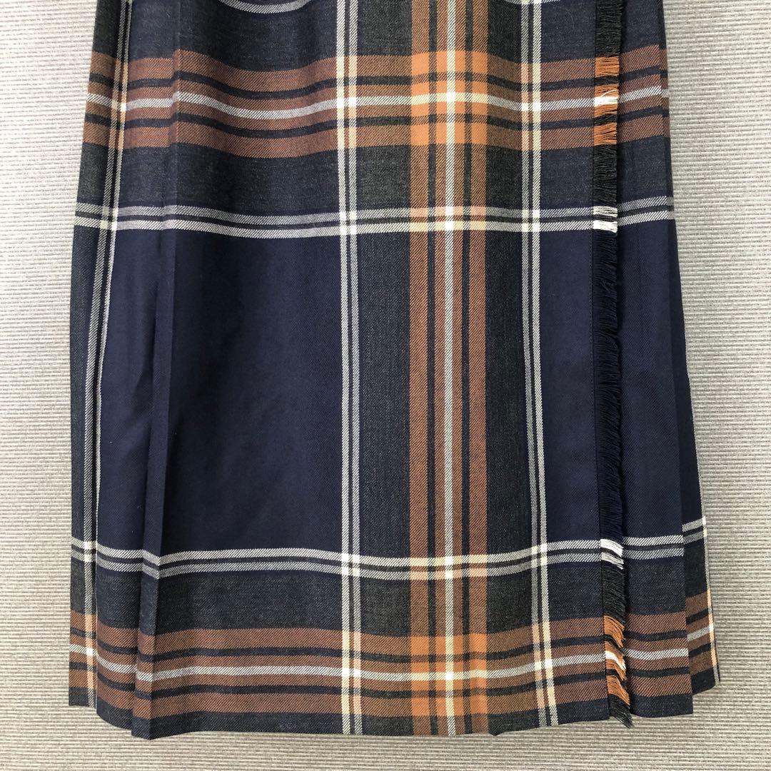 O’NEIL of DUBLIN キルトスカート ロング BARROW ネイビー