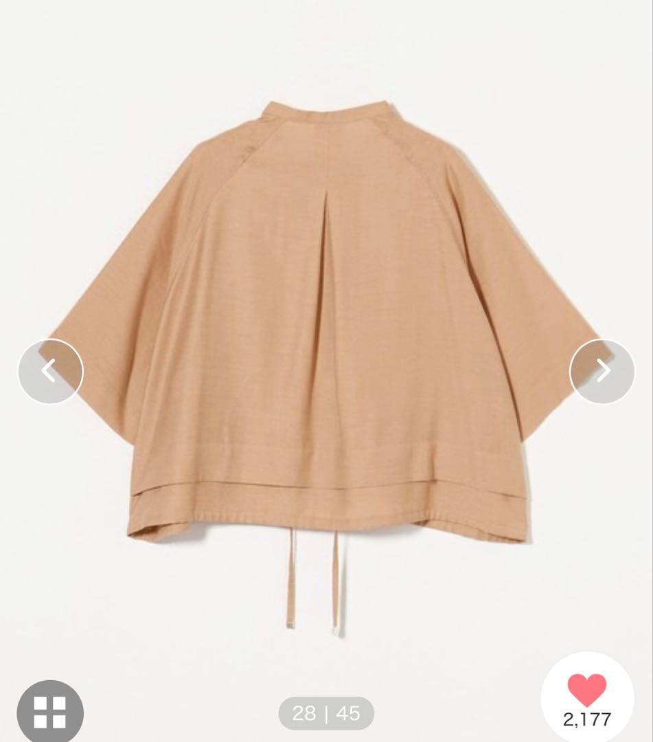 green label relaxingシアーバンドカラーショートスリーブ　美品