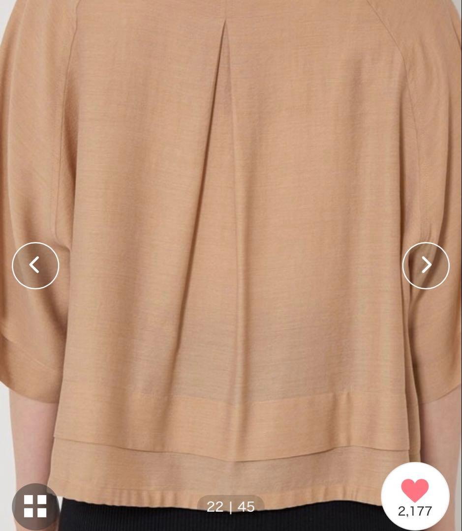 green label relaxingシアーバンドカラーショートスリーブ　美品