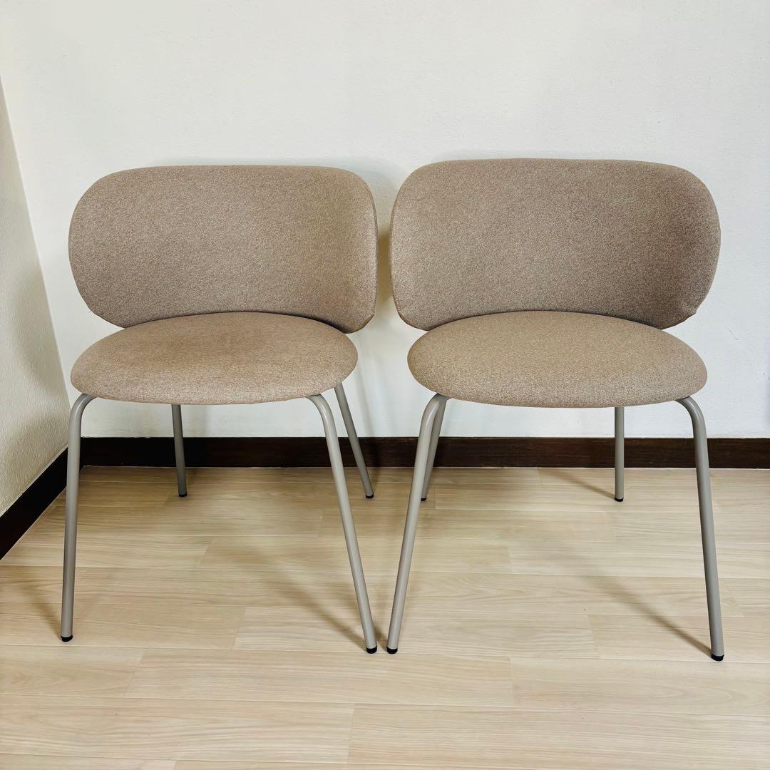 【希少品】IKEA KRYLBO クリルボー チェア・ダークベージュ2脚セット