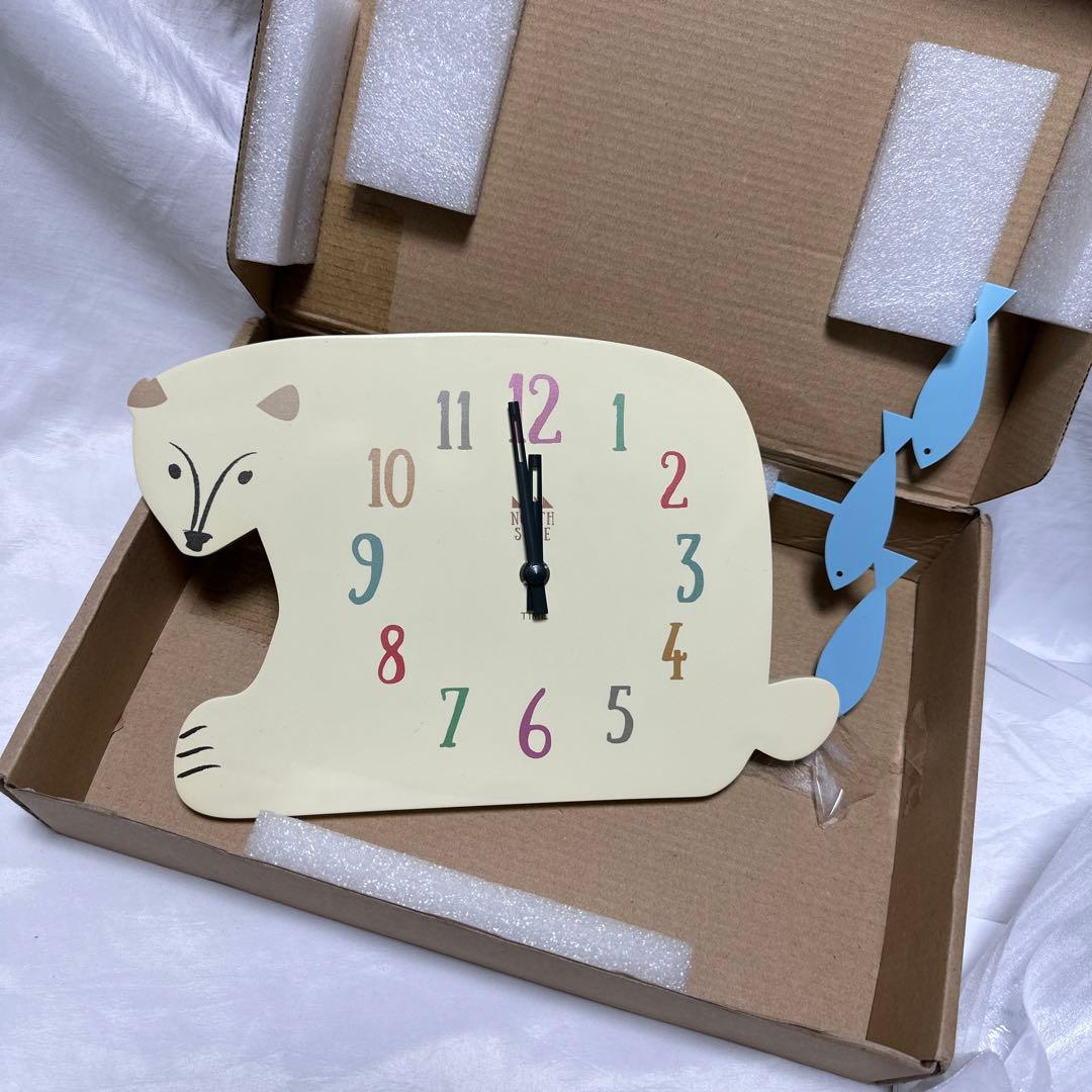 廃盤　インターフォルム 振り子時計 スヴェン Sven シロクマ