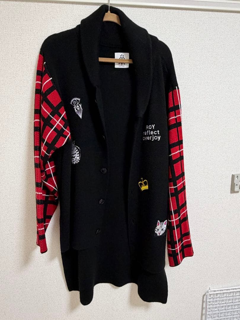 LiSA ROY reflect overjoy 袖チェックニットアウター