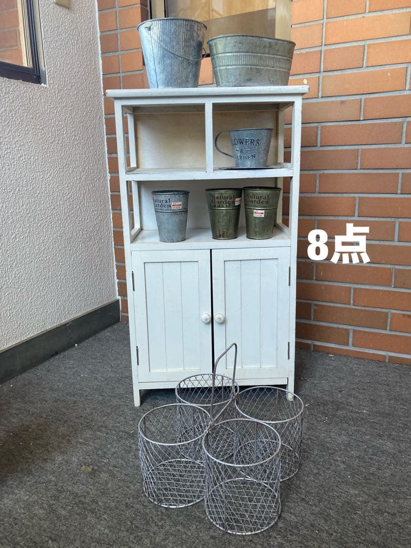 ガーデニング雑貨アンティーク　ガーデン雑貨　アイアンバスケット