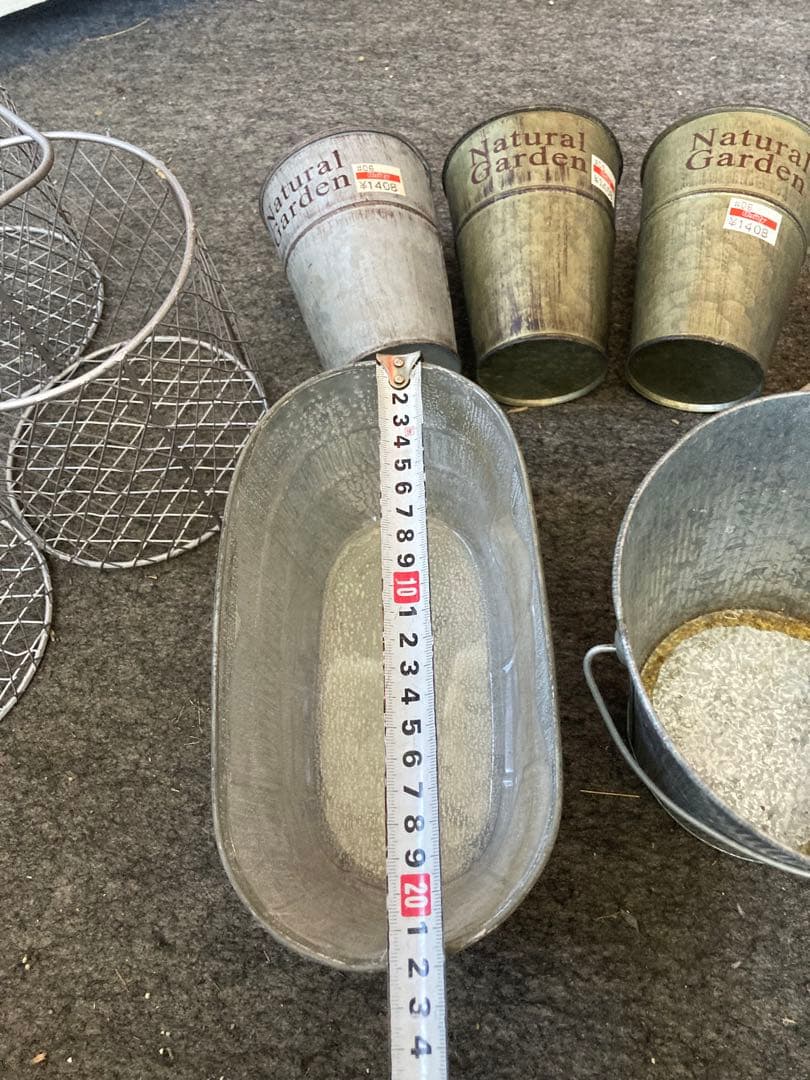 ガーデニング雑貨アンティーク　ガーデン雑貨　アイアンバスケット